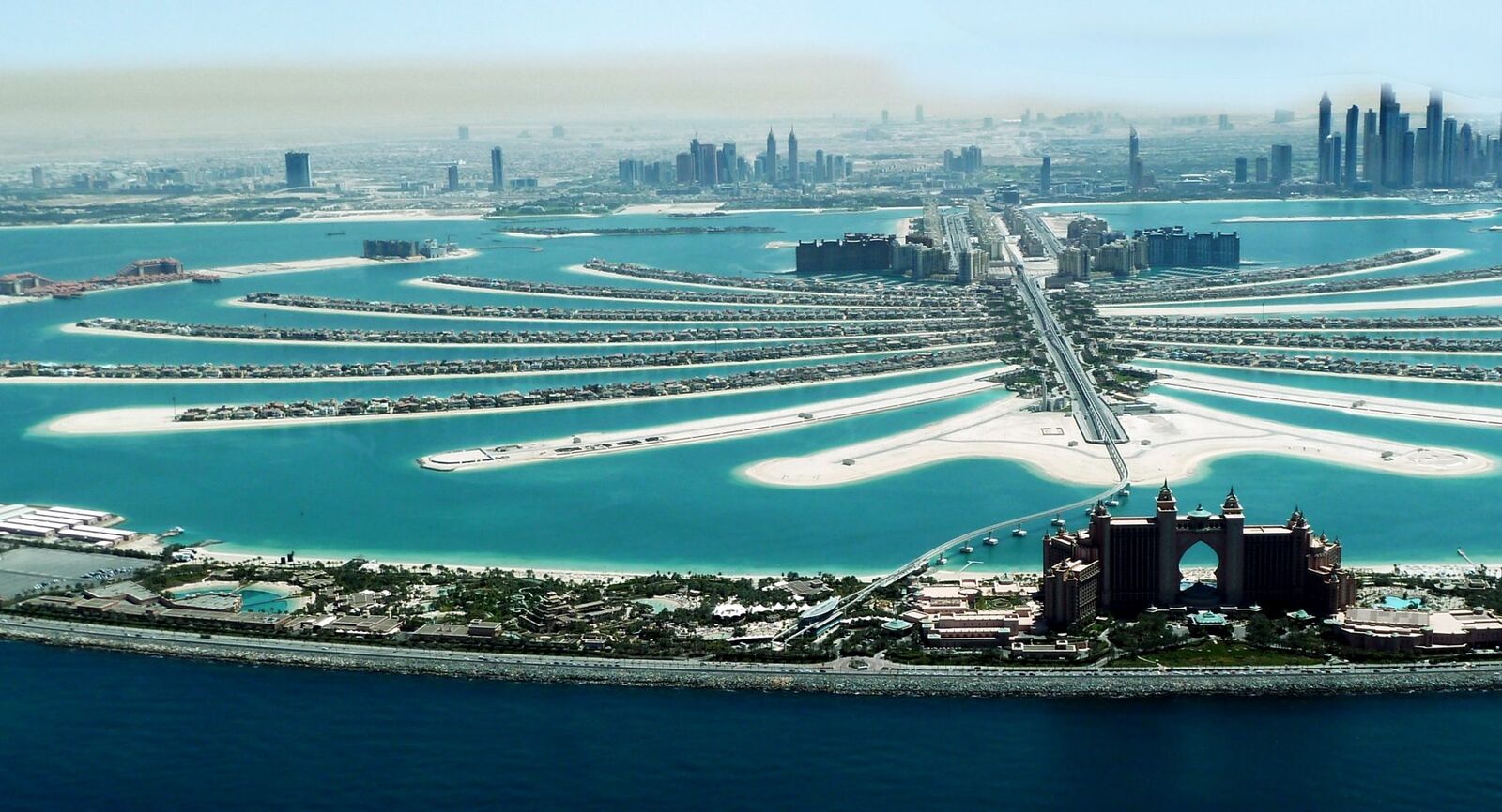 Palm Jumeirah and Dubai Marina